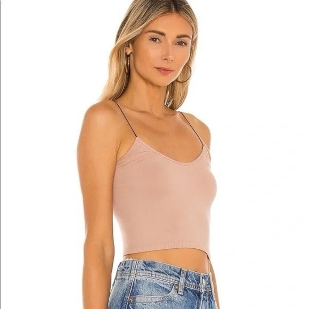 Intimately Free People Brami Skinny Strap Tank Nude Black‎ Layering Size M/L